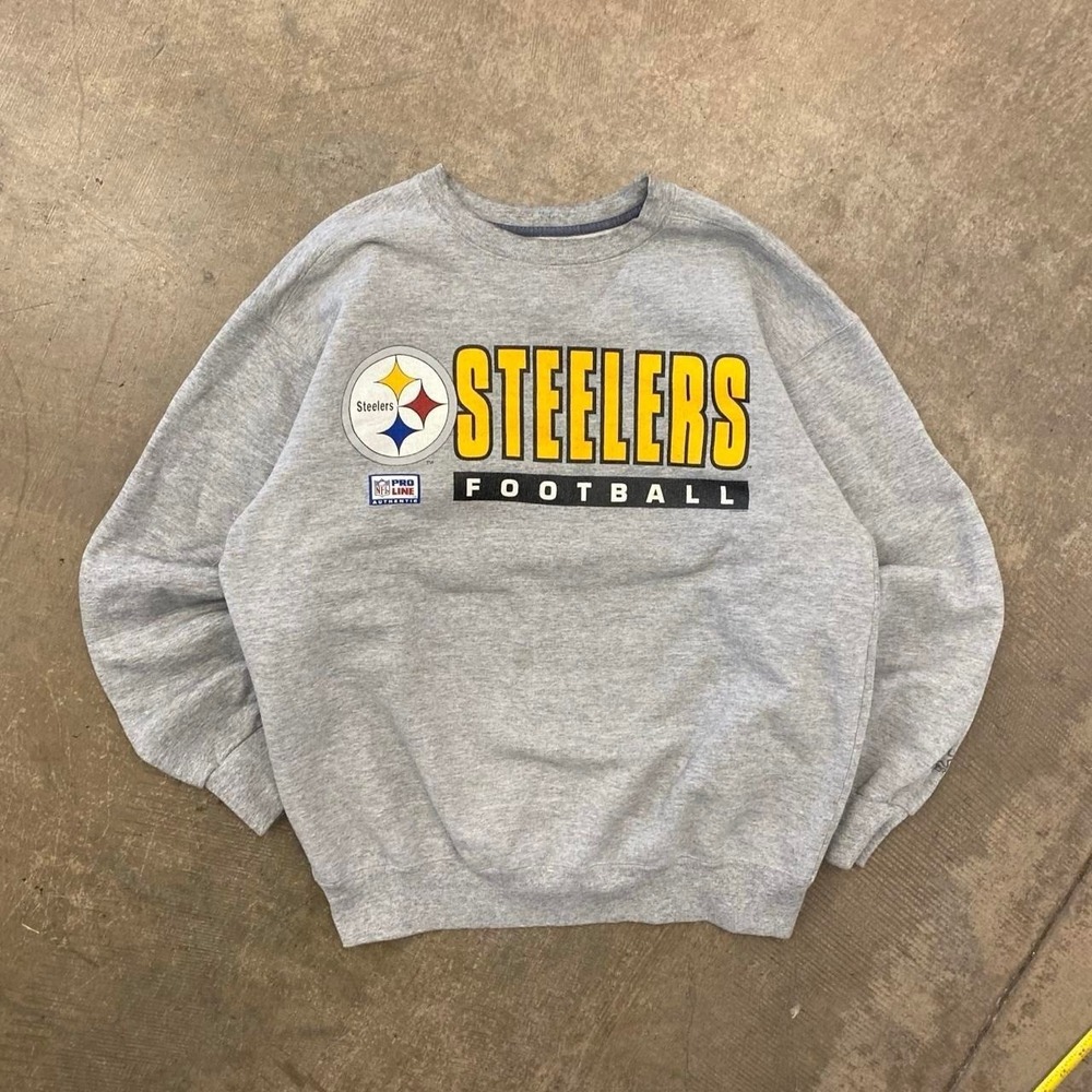 Vintage Pittsburgh Steelers NFL Starter Pro Line 90s Crewneck Sweatshirt Size L